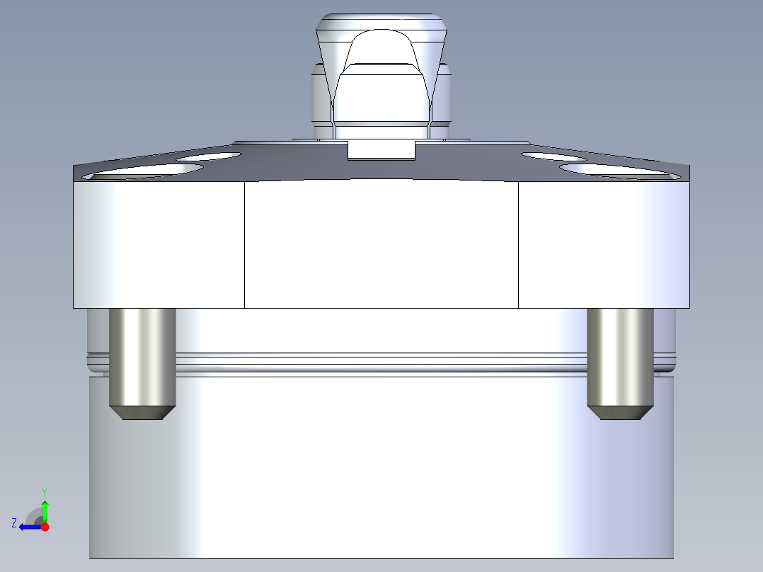 KOSMEKSFH3130-G多系列多零件图纸模型右视图