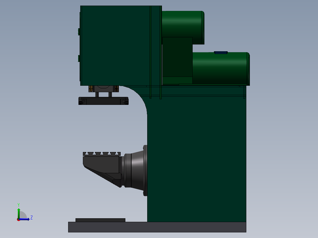 皮带传动5轴数控冲床左视图
