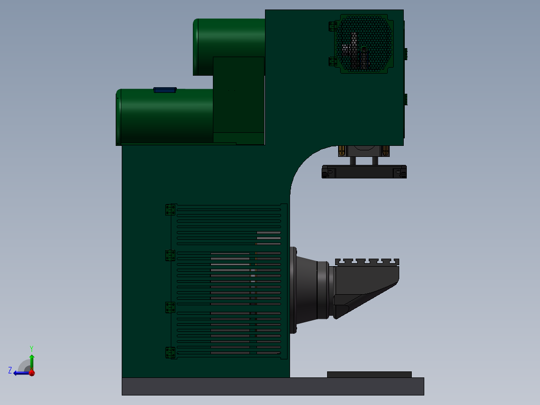 皮带传动5轴数控冲床右视图