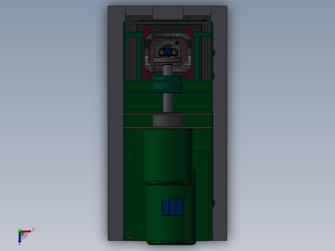 皮带传动5轴数控冲床俯视图