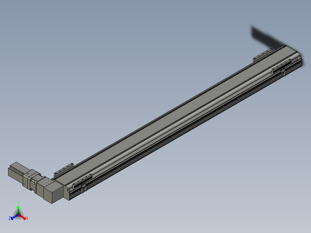 直线模组LHB17-L40-S1650-R(B)设计图纸正等轴测图