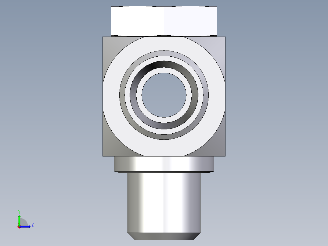 卡套式工业通用硬管接头EO_High_pressure_banjo_tee_TH10LROMD71左视图