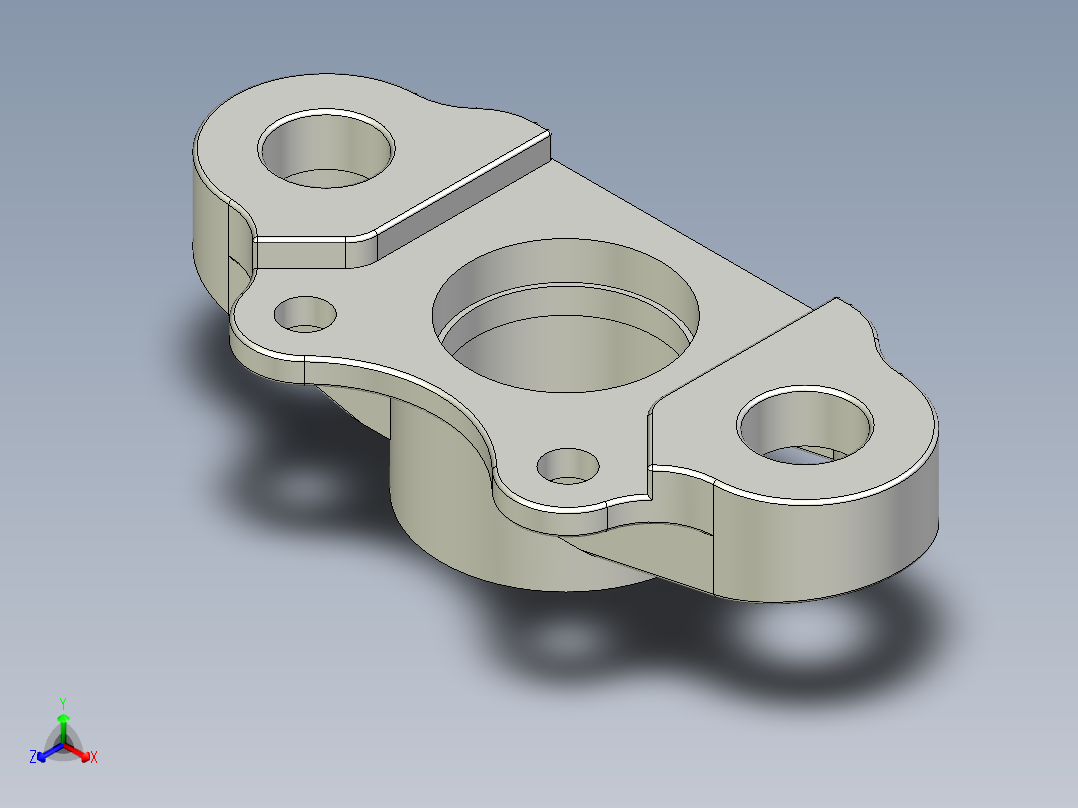 管道手动球阀-水管开关阀-手动阀门User Library-Flange C300DN100_DN80~100.Gland正等轴测图