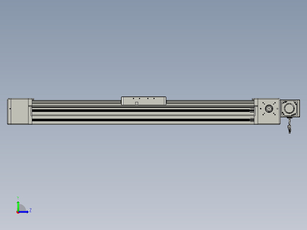 威洛博直线电机模组EB20-L224-S900-BL-ZP75-MS3-5K左视图