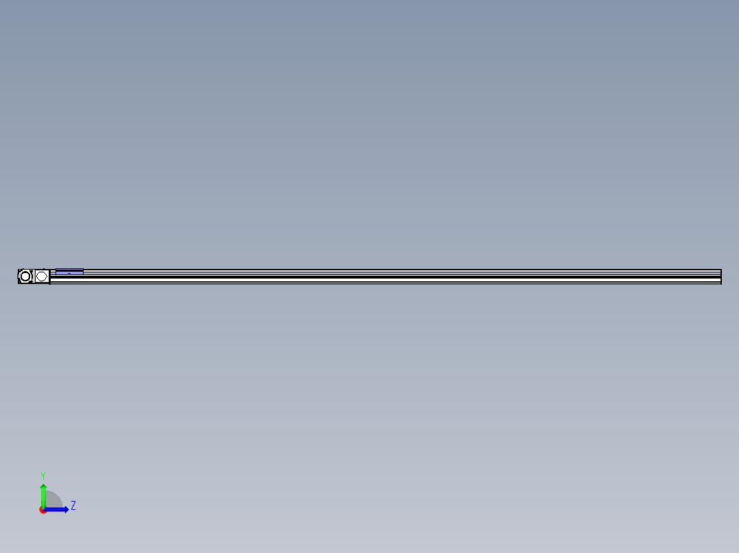 同步带滑台-半封闭B17H-L50-S3700-R-P75-D3左视图