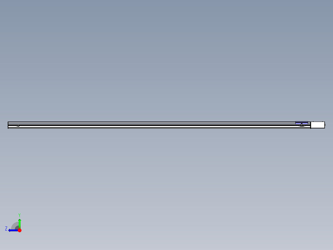 同步带滑台-半封闭B17H-L50-S3700-R-P75-D3右视图
