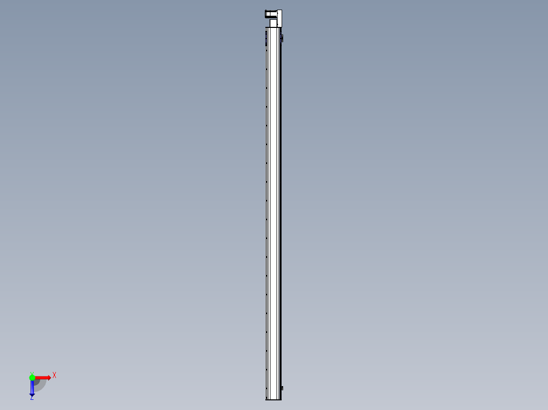 同步带滑台-半封闭B17H-L50-S3700-R-P75-D3俯视图