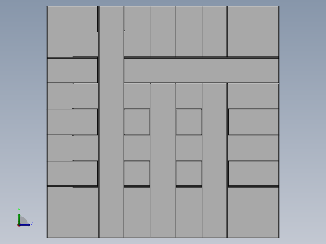 鲁班锁孔明锁立方体拼装玩具左视图