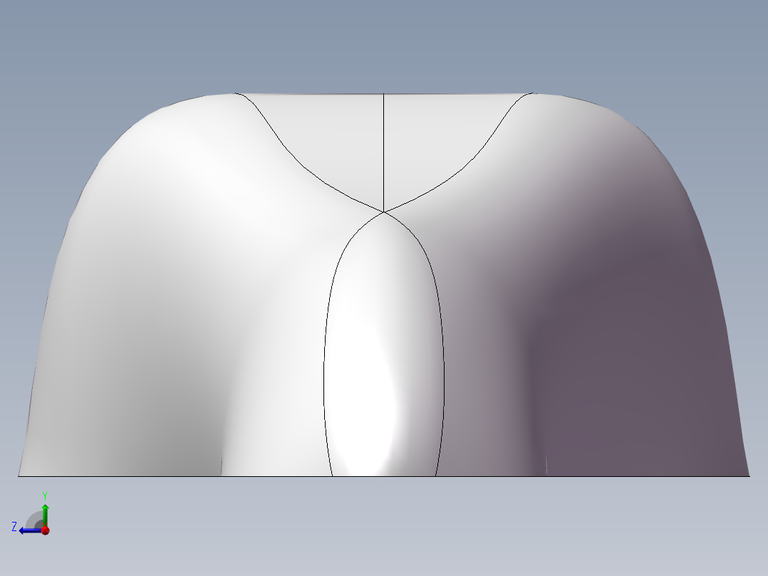 solidworks 自行车坐垫右视图