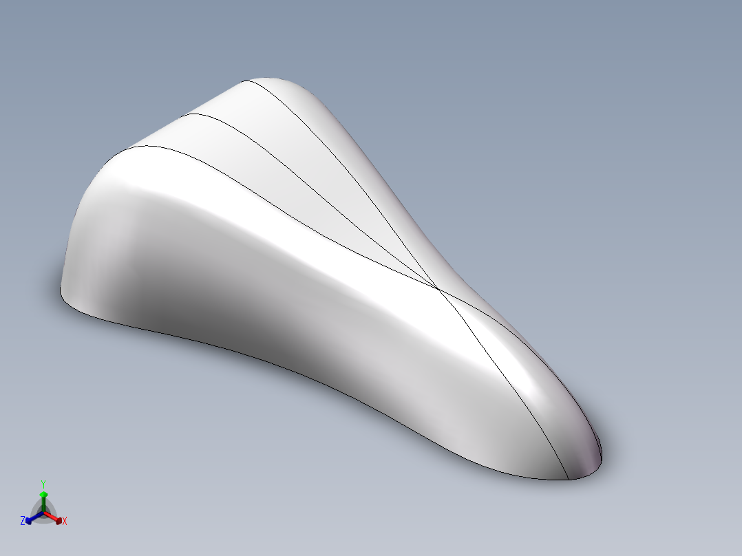 solidworks 自行车坐垫正等轴测图
