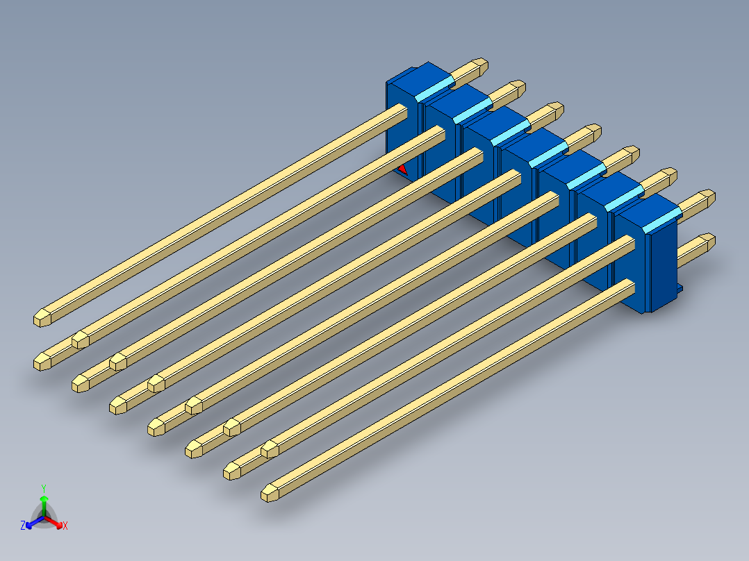 彩色公头100mil（2.54mm）系列-DS1021_blue_2x07p_100mil_Type43_rev1.0