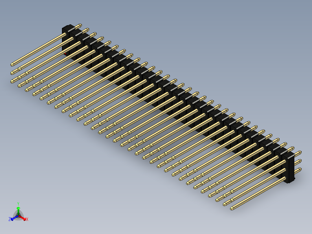 彩色公头100mil（2.54mm）系列-DS1021_black_3x31p_100mil_Type19_rev1.0