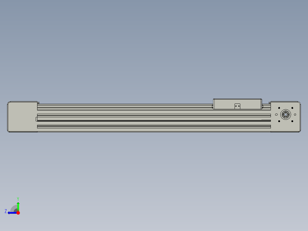 威洛博直线电机模组EB6-L140-S450-光轴右视图