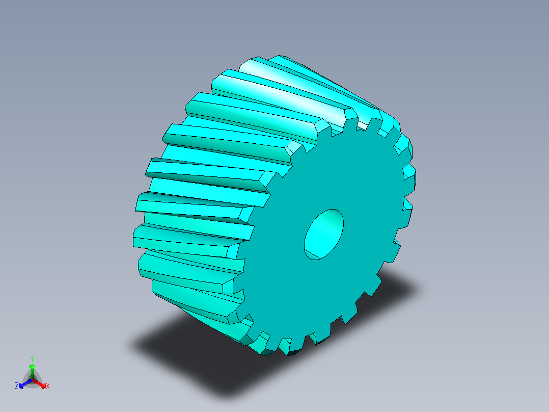 齿轮啮合 (73)正等轴测图