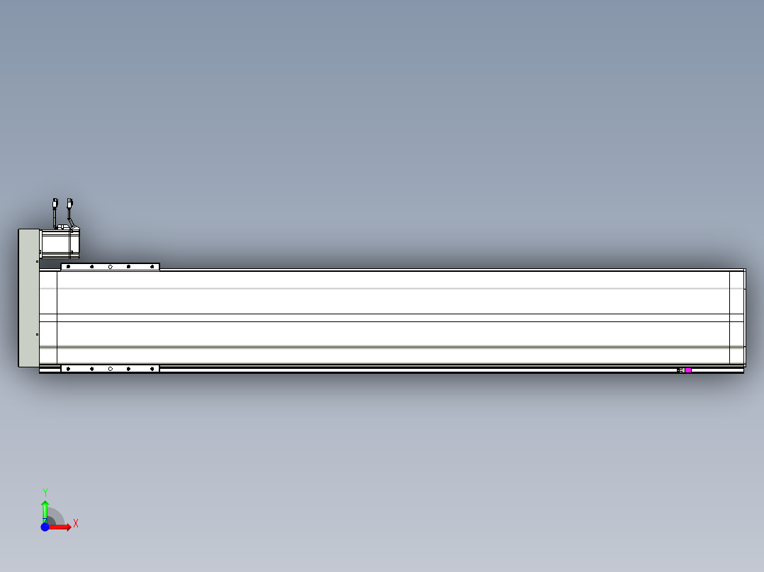 VF丝杆传动-一般环境VF27-Lxx-C-S1550-BR-ZP75-D3前视图