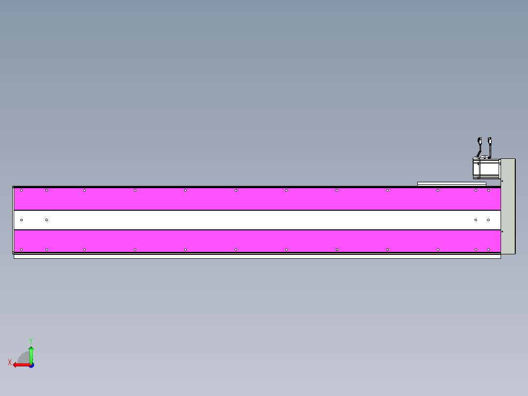 VF丝杆传动-一般环境VF27-Lxx-C-S1550-BR-ZP75-D3后视图