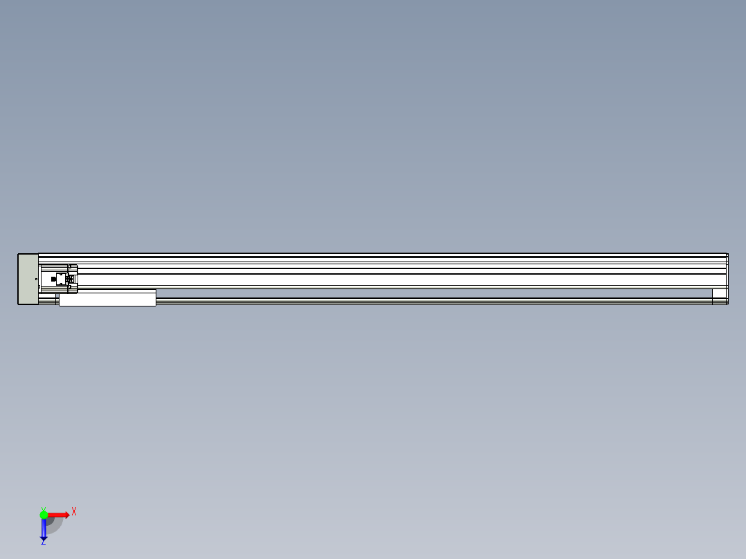 VF丝杆传动-一般环境VF27-Lxx-C-S1550-BR-ZP75-D3俯视图