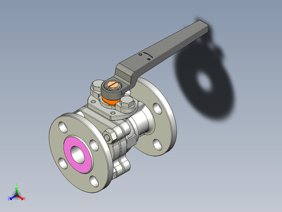 管道手动球阀-水管开关阀-手动阀门User Library-MD52C150DN25-2正等轴测图