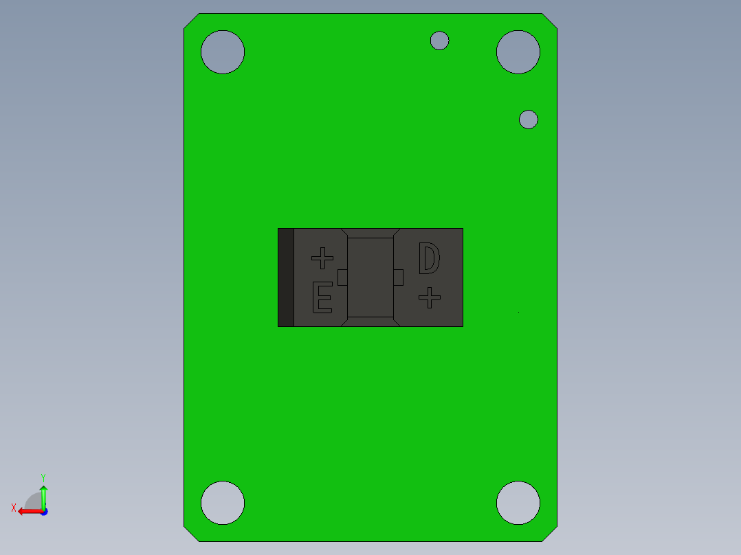 带有光传感器和检测电路的印刷电路板后视图