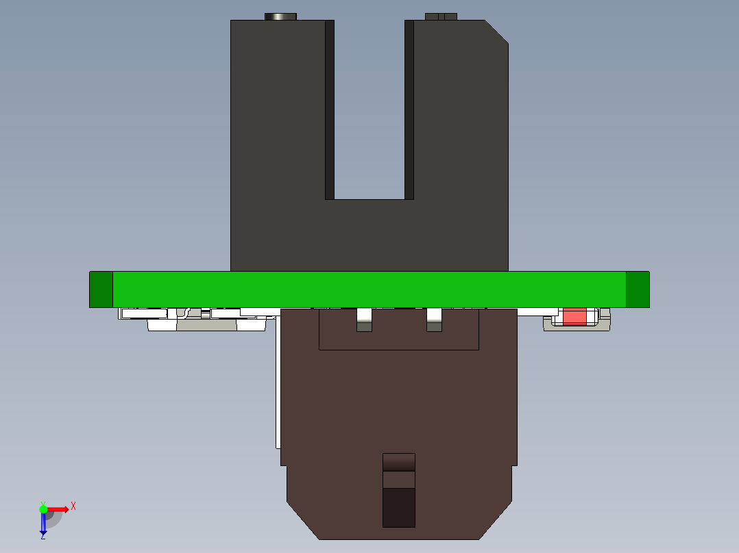 带有光传感器和检测电路的印刷电路板俯视图
