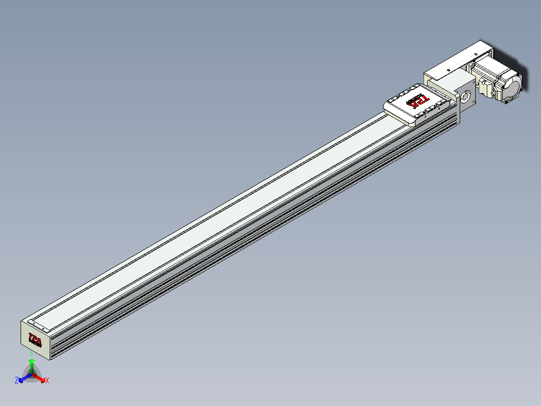 同步带全封闭直线模组TPA-HCB-85D-90-L1000-MR-C-P20-N3正等轴测图
