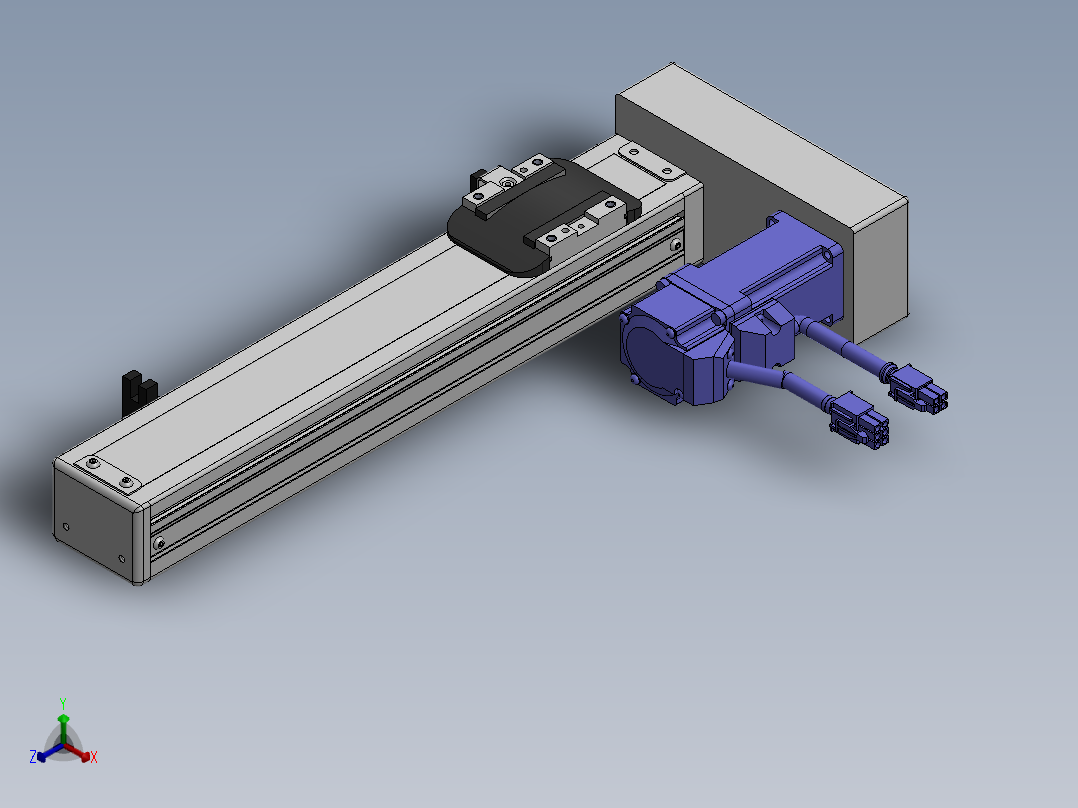 精密模组MY50-T10-200-BR-P10B-C4-C正等轴测图