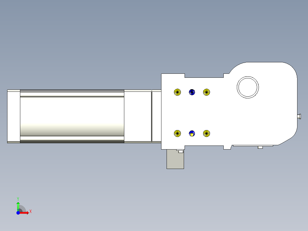 德克斯TUNKERS气缸数模KS_100_2_A00_T08_135GRAD前视图