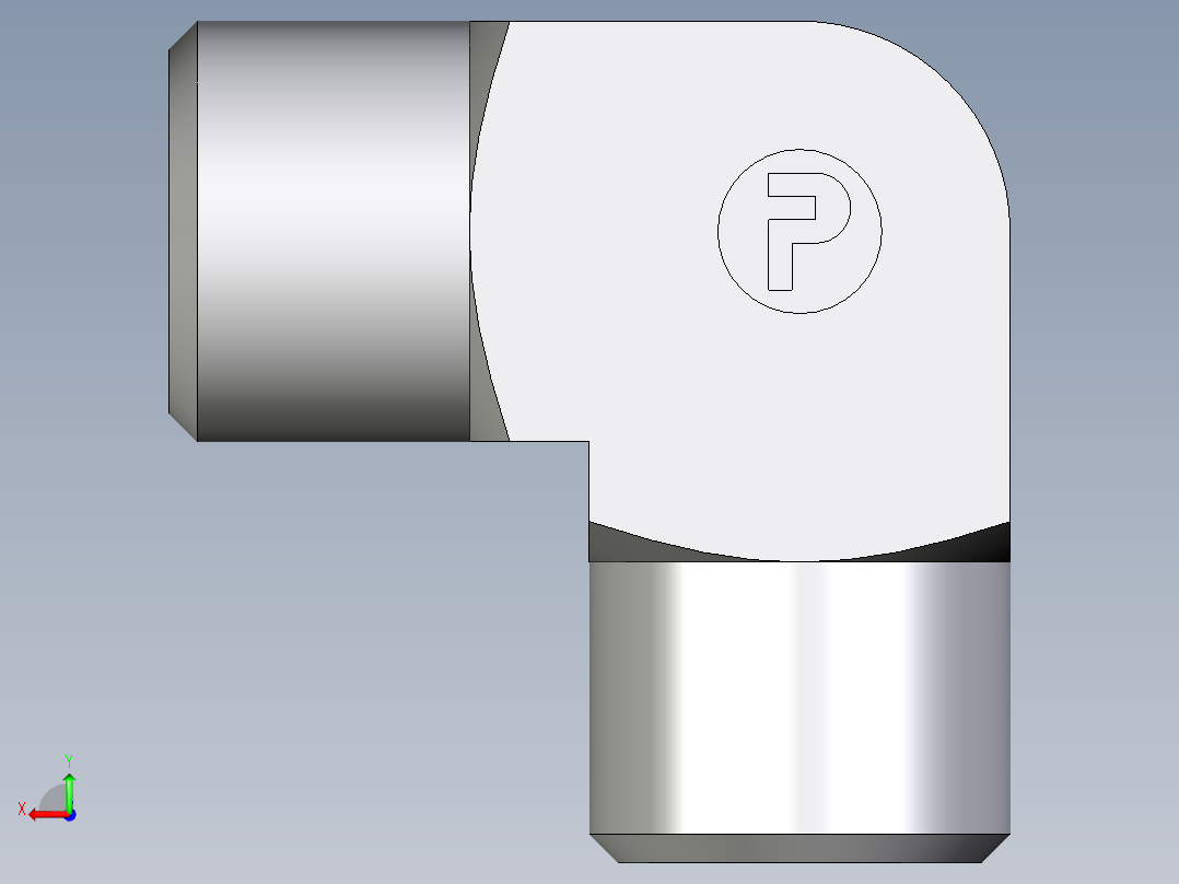 卡套式工业通用硬管接头EO_Union_elbow_W08LCFX后视图