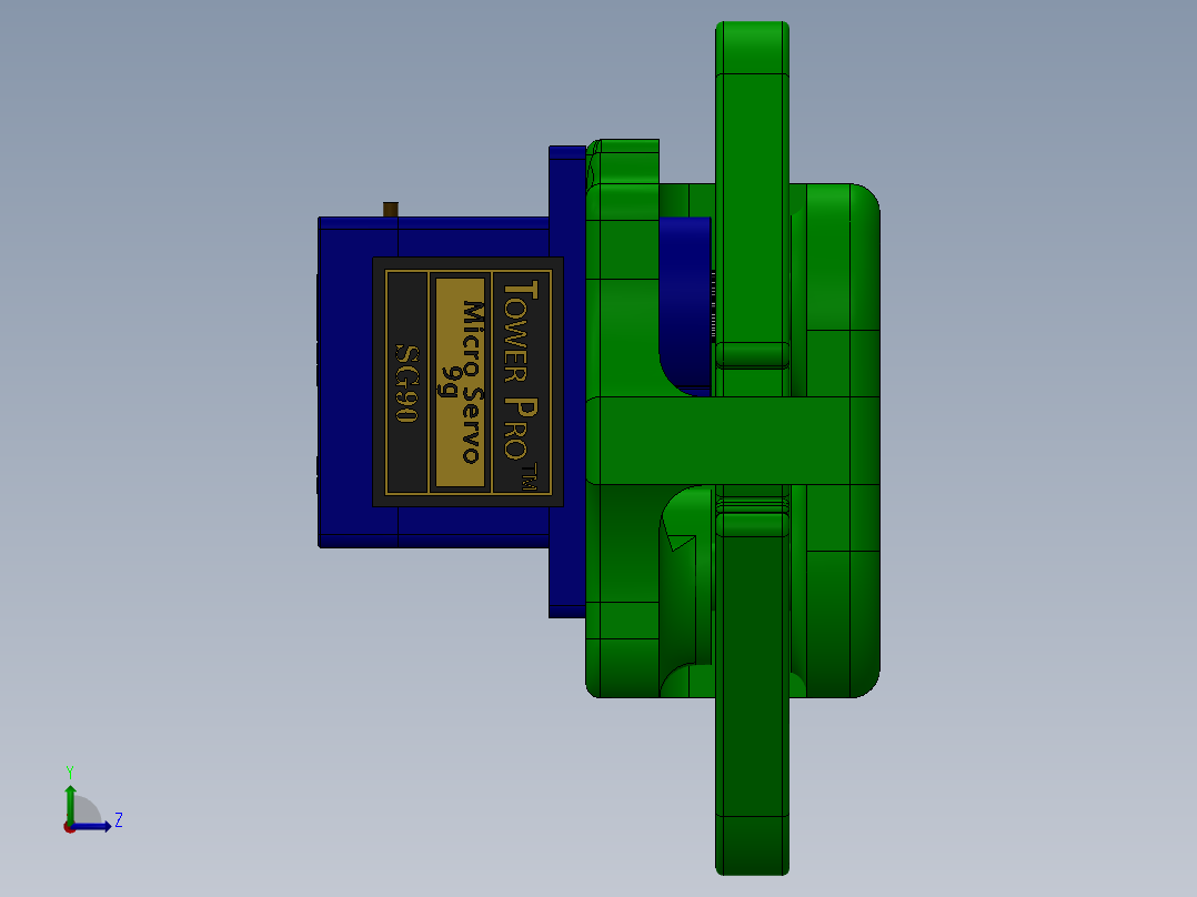 机械爪 3D图纸 (50)左视图