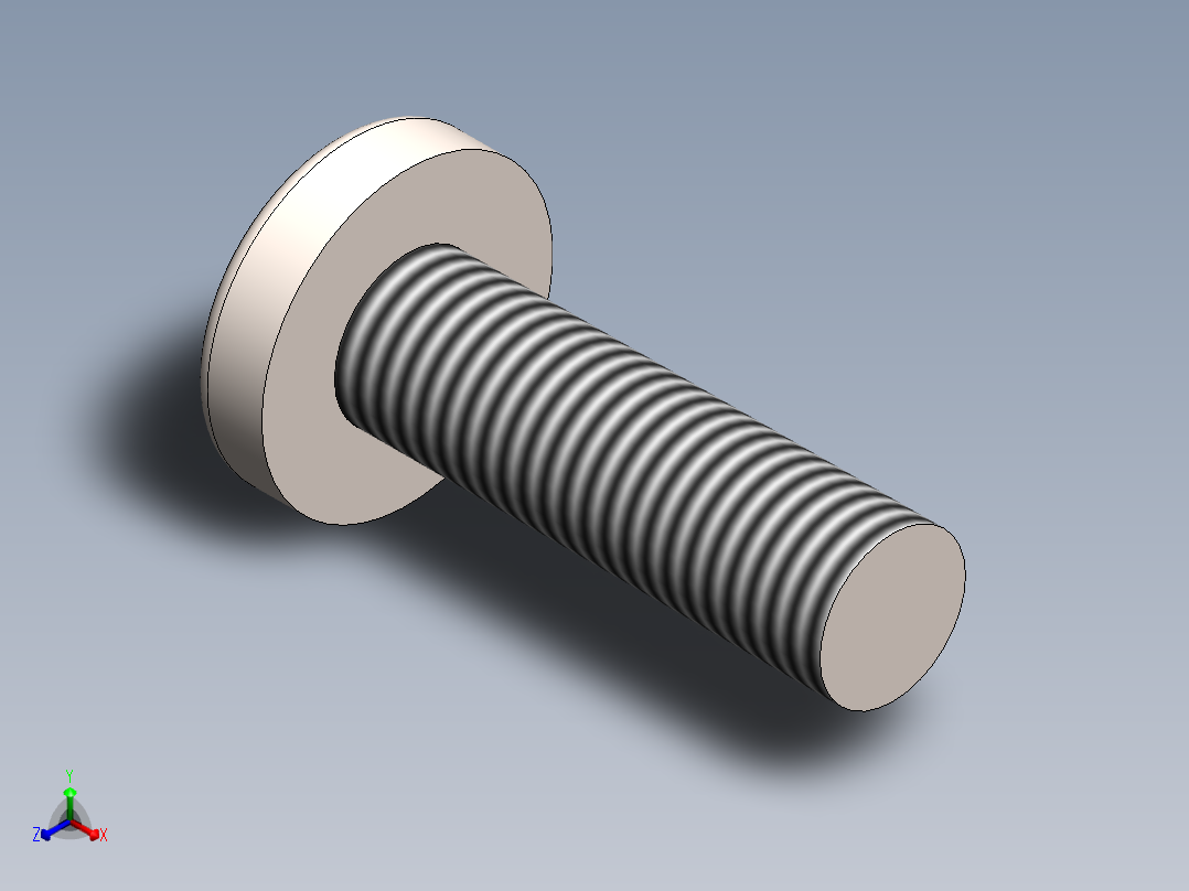 螺丝 M6 十字盘头-M6x20 Screw head.SLDPRT正等轴测图