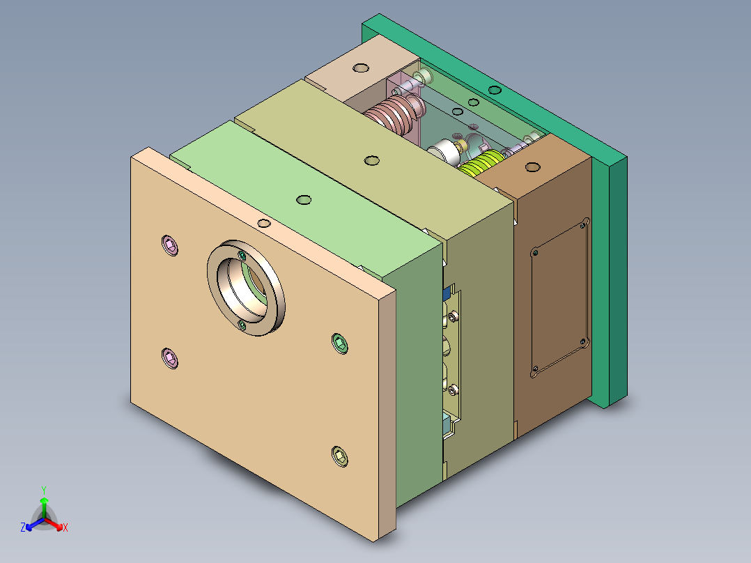 出钞机票口下盖（滑块带滑块抽芯）