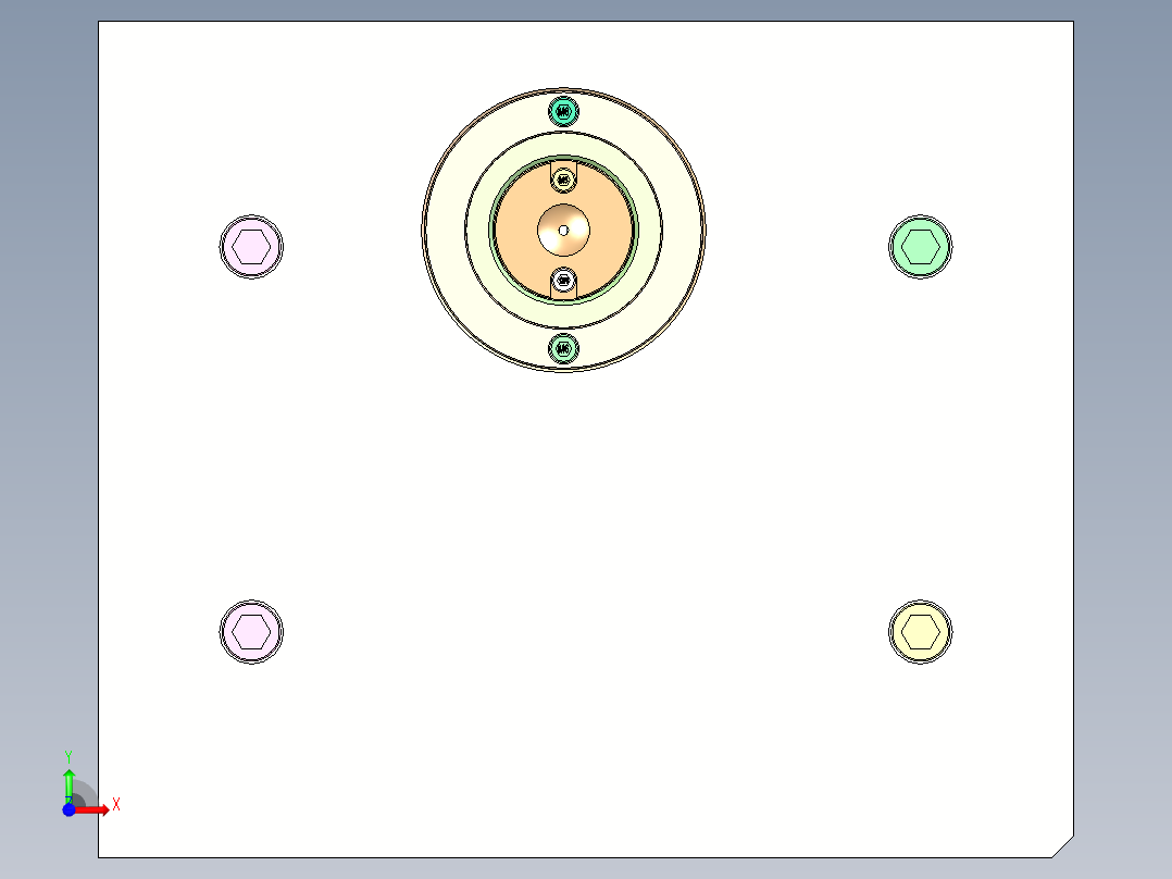 出钞机票口下盖（滑块带滑块抽芯）前视图