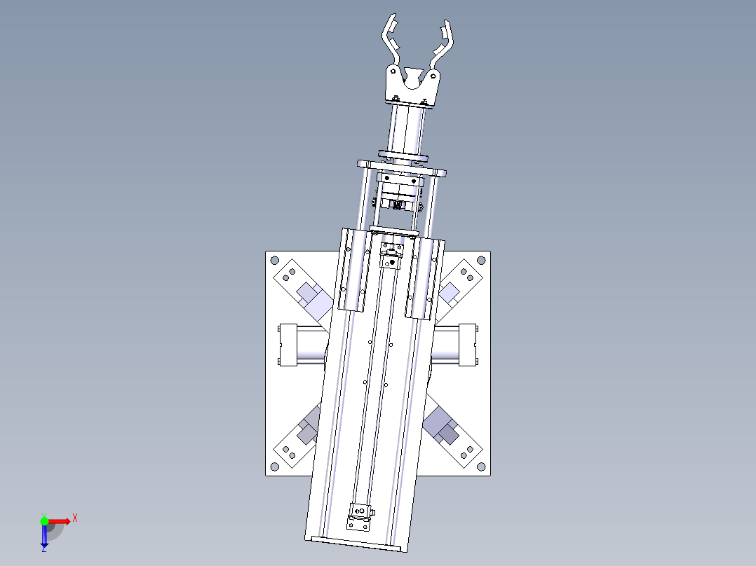 上下料的气动机械手的设计-含三维catia俯视图