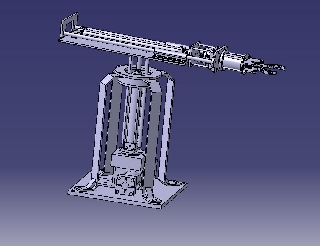 上下料的气动机械手的设计-含三维catia