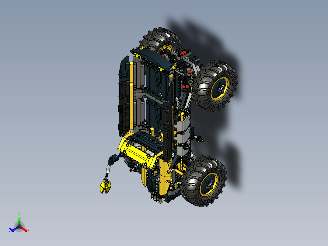 42081 <span style='color: red'>Volvo</span><span style='color: red'>概念</span>轮式载运机3D数模图纸 STP格式