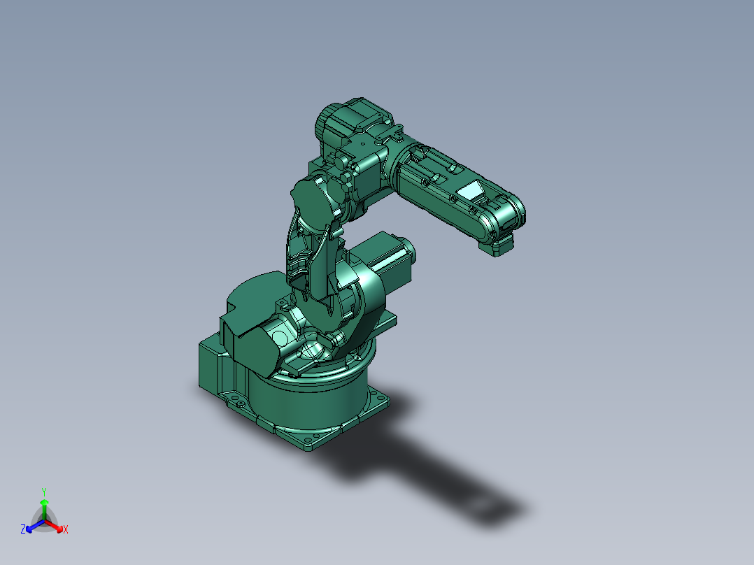 MH6S工业机器人3D模型正等轴测图