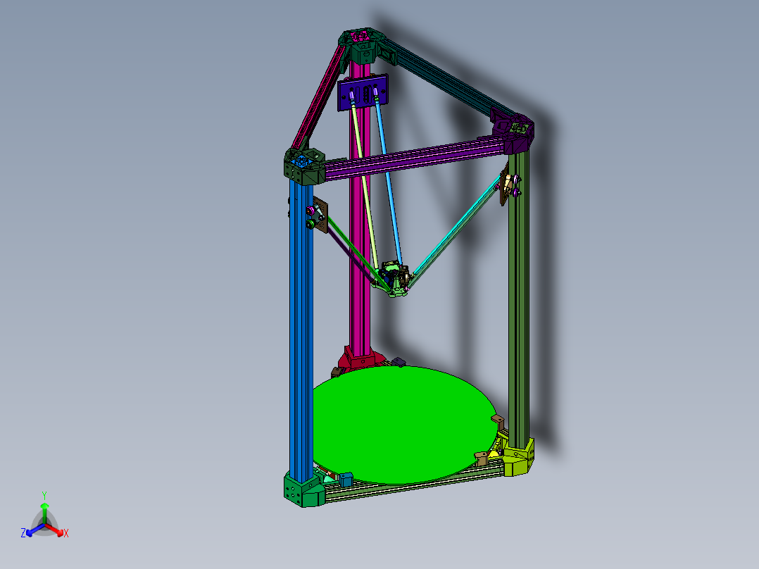 高精度单喷并联臂3D打印机