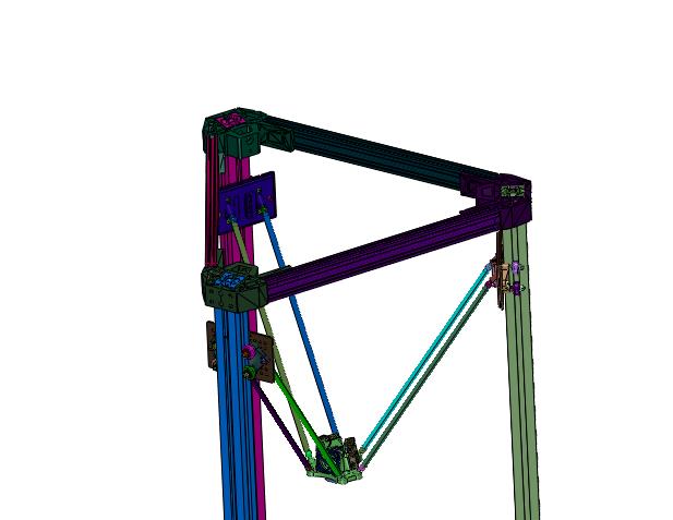高精度单喷并联臂3D打印机