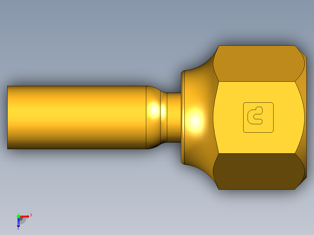 扩口式工业通用硬管接头Flare Adapter US5-4俯视图