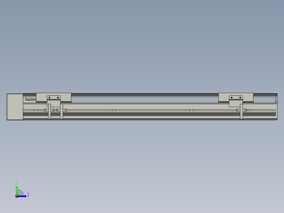 直线模组LHAT10-CA-S450-R-C3设计图纸左视图
