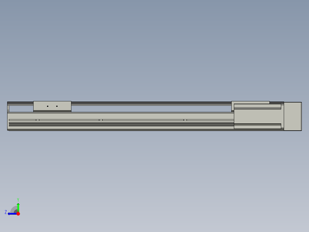 直线模组LHAT10-CA-S450-R-C3设计图纸右视图