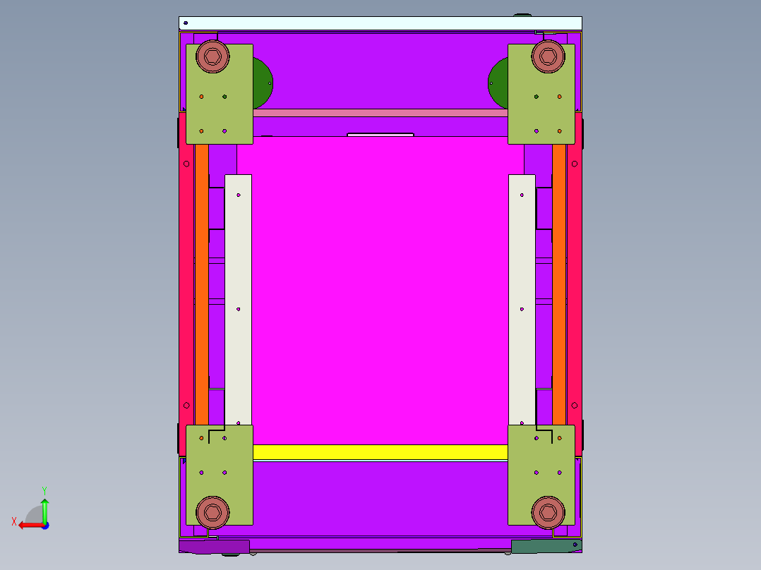 电脑4U服务器工控工厂工作站后视图