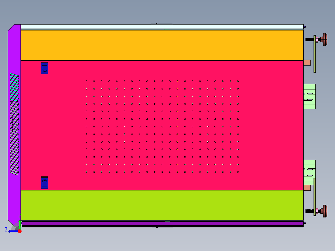 电脑4U服务器工控工厂工作站右视图