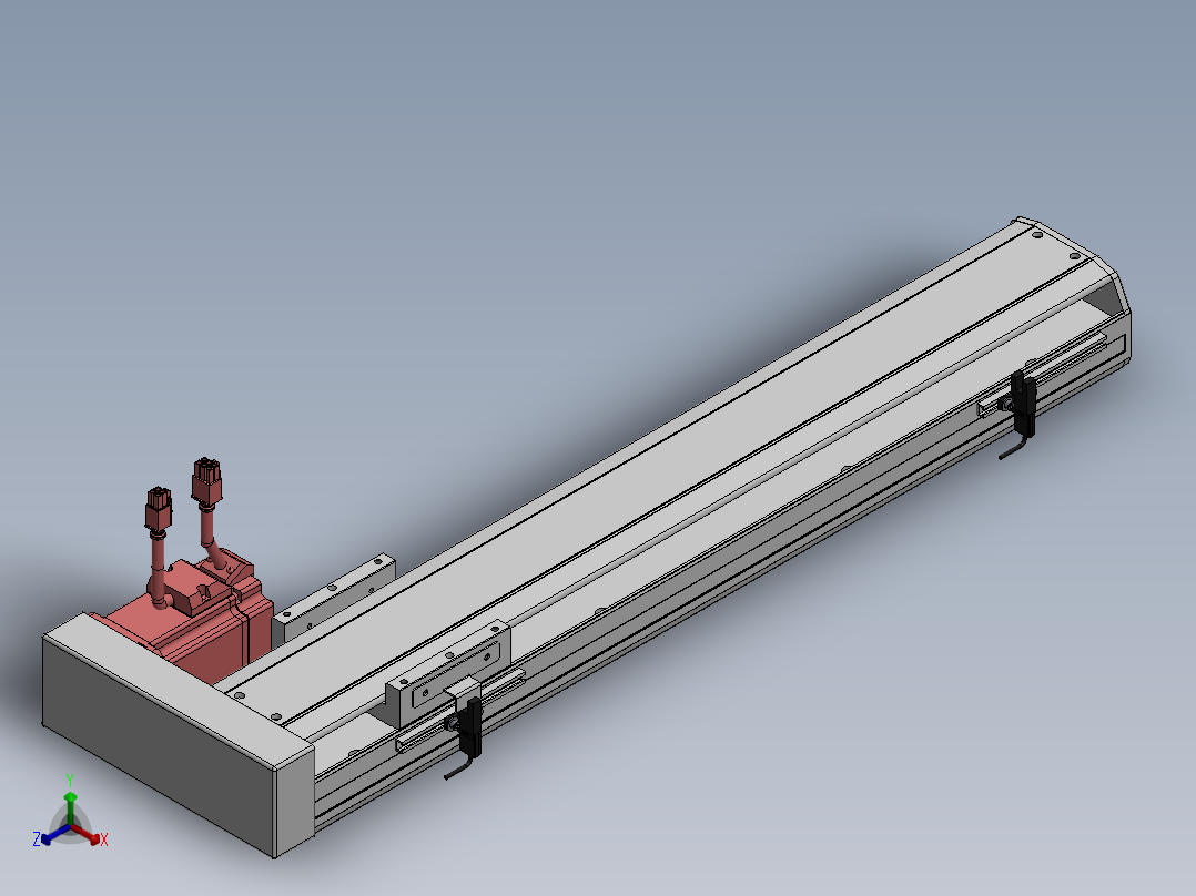 精密模组MY120-T10-450L-BR-P20B-C4-C正等轴测图