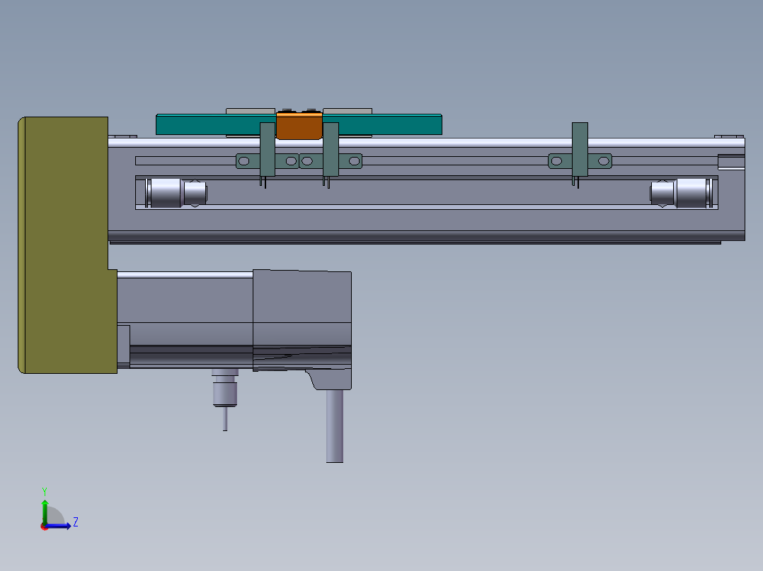 MCH丝杆全封闭MCH6M-BM-100W左视图