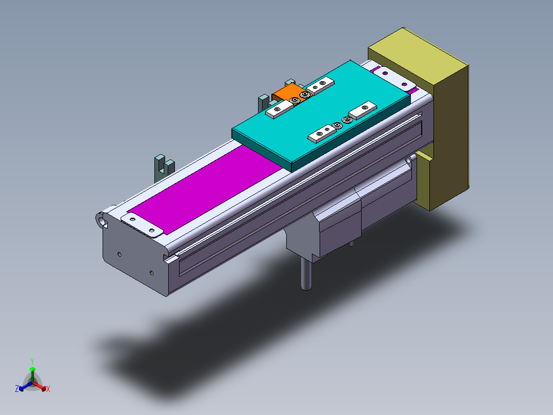 MCH丝杆全封闭MCH6M-BM-100W正等轴测图