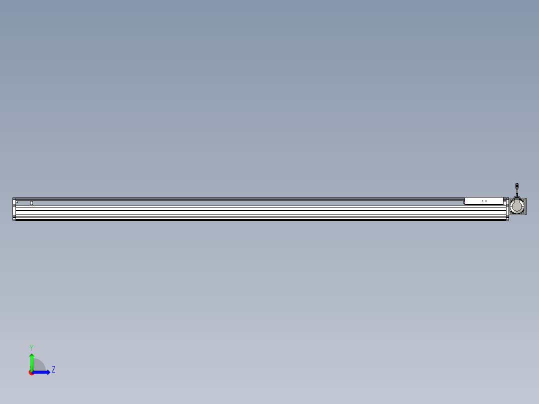 东锦同步带传动-直线滑台模组DH210B-L150-S2350-BL-P750W-C3左视图