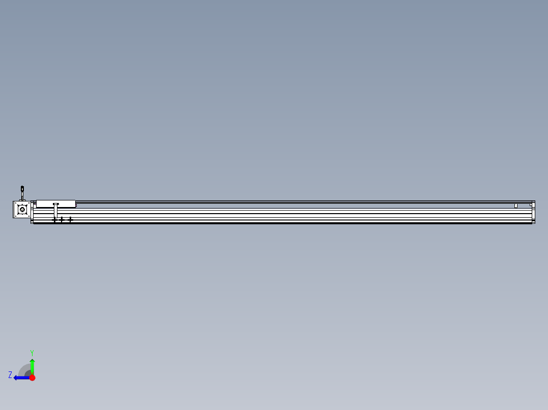 东锦同步带传动-直线滑台模组DH210B-L150-S2350-BL-P750W-C3右视图