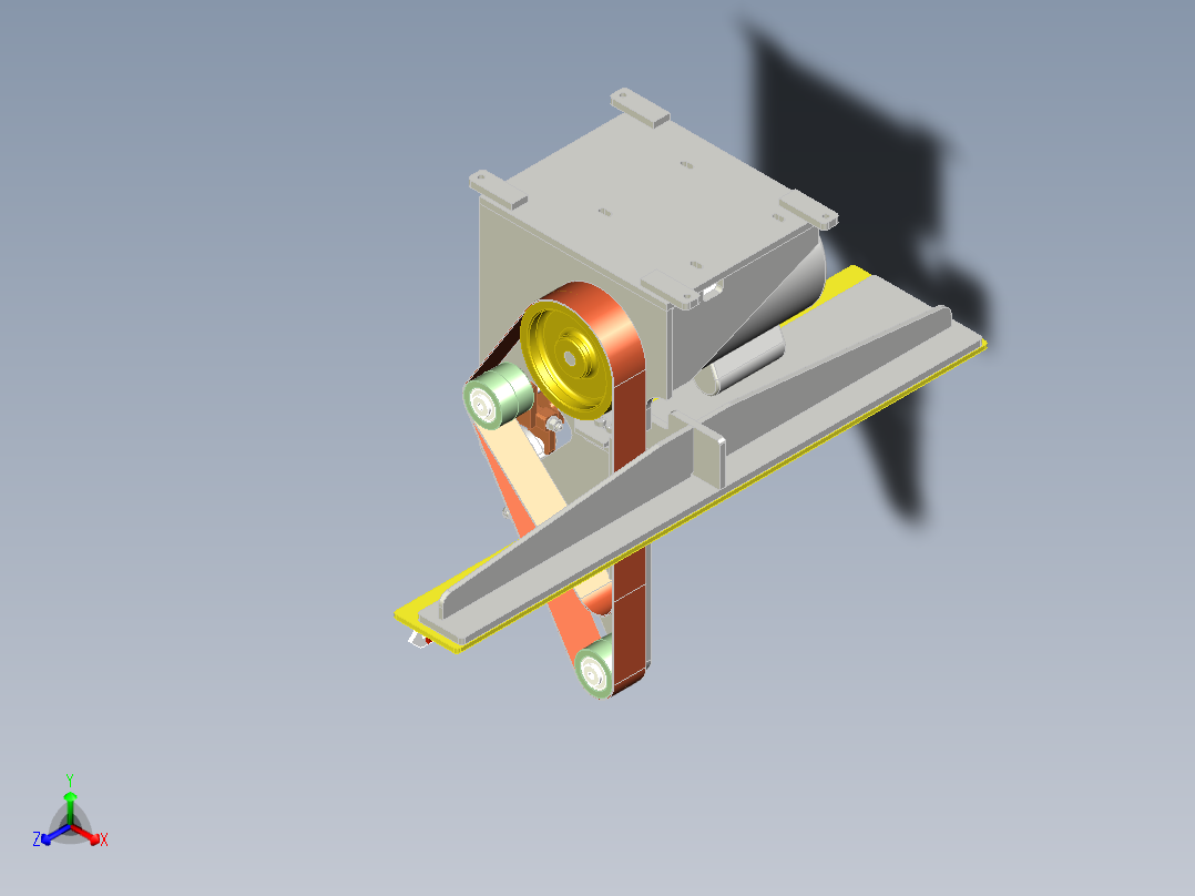 紧凑型砂带打磨机50x1000 和 50x1200正等轴测图