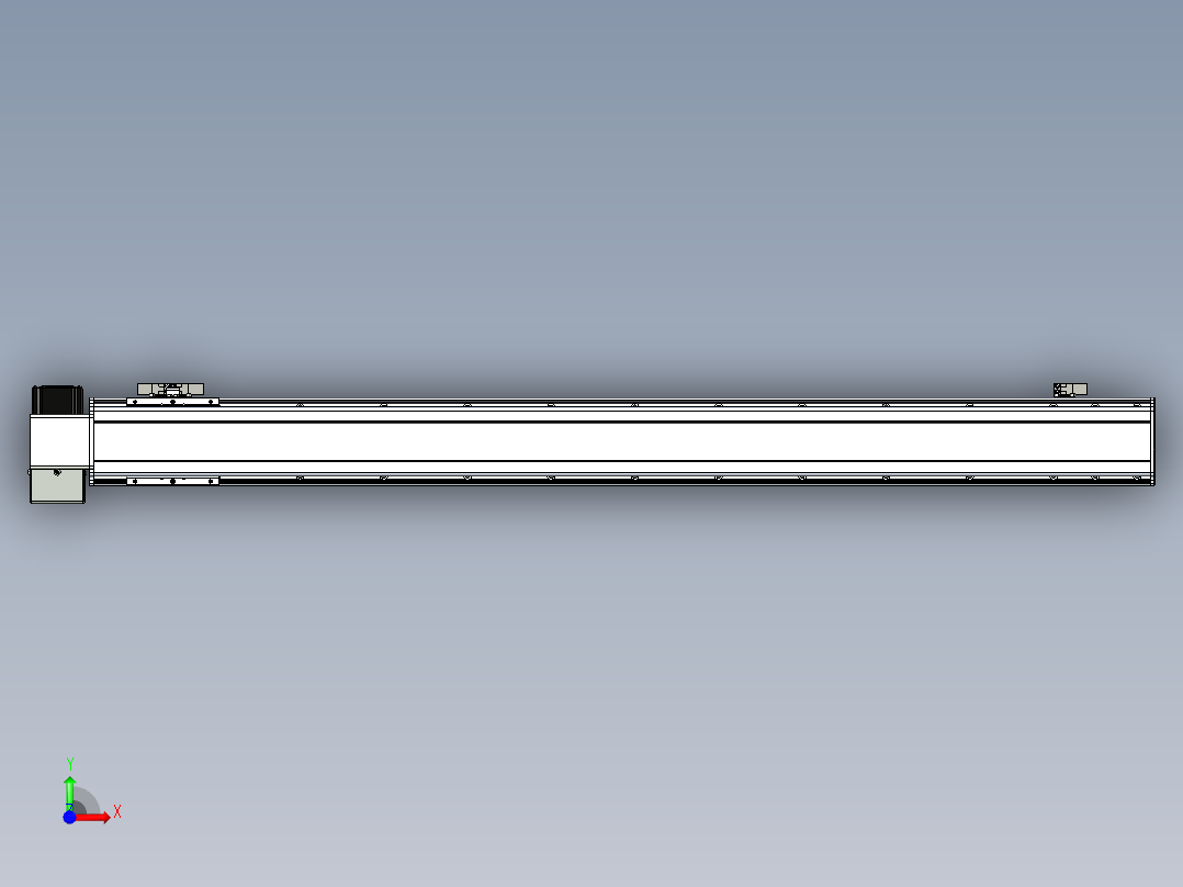 同步带滑台-半封闭B10H-L45-S1050-LD-P40-D3前视图